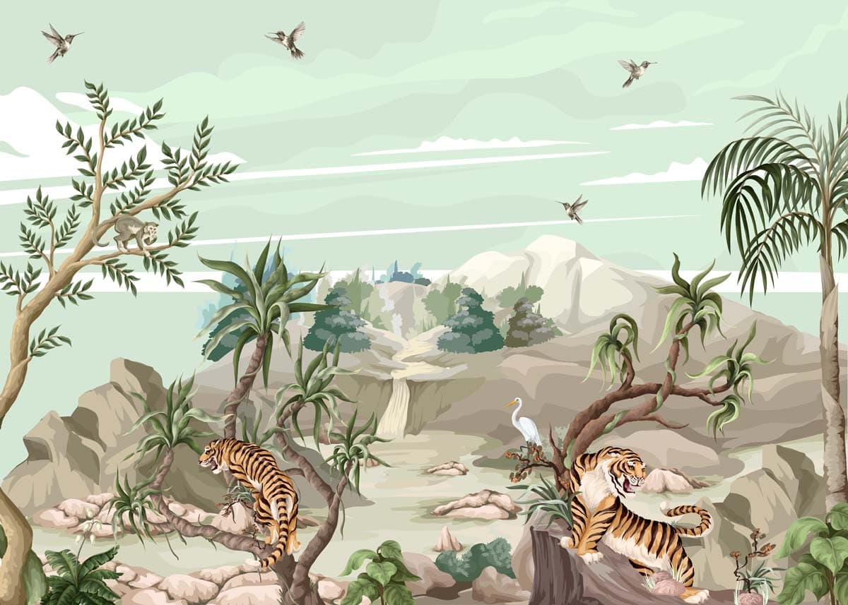 Tarunara, Guardians of the Wild Wallpaper Mural pattern detail