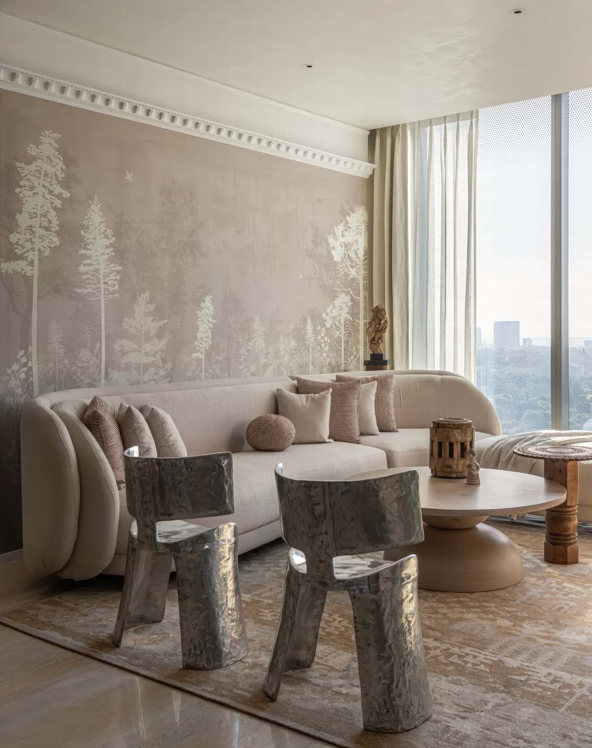 Serenica, Whispering Forest Wallpaper Mural shown in a room