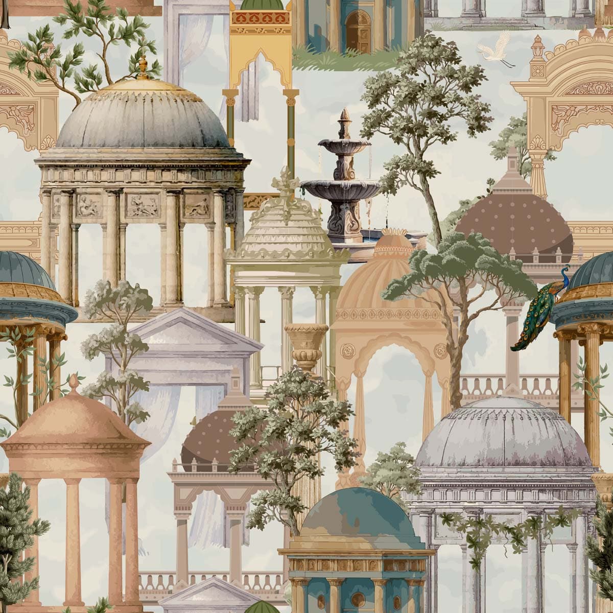 Regal Vista, Arches of Time Wallpaper pattern detail