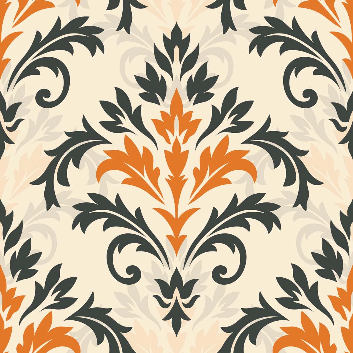 Damaky, Regal Damask Wallpaper pattern detail